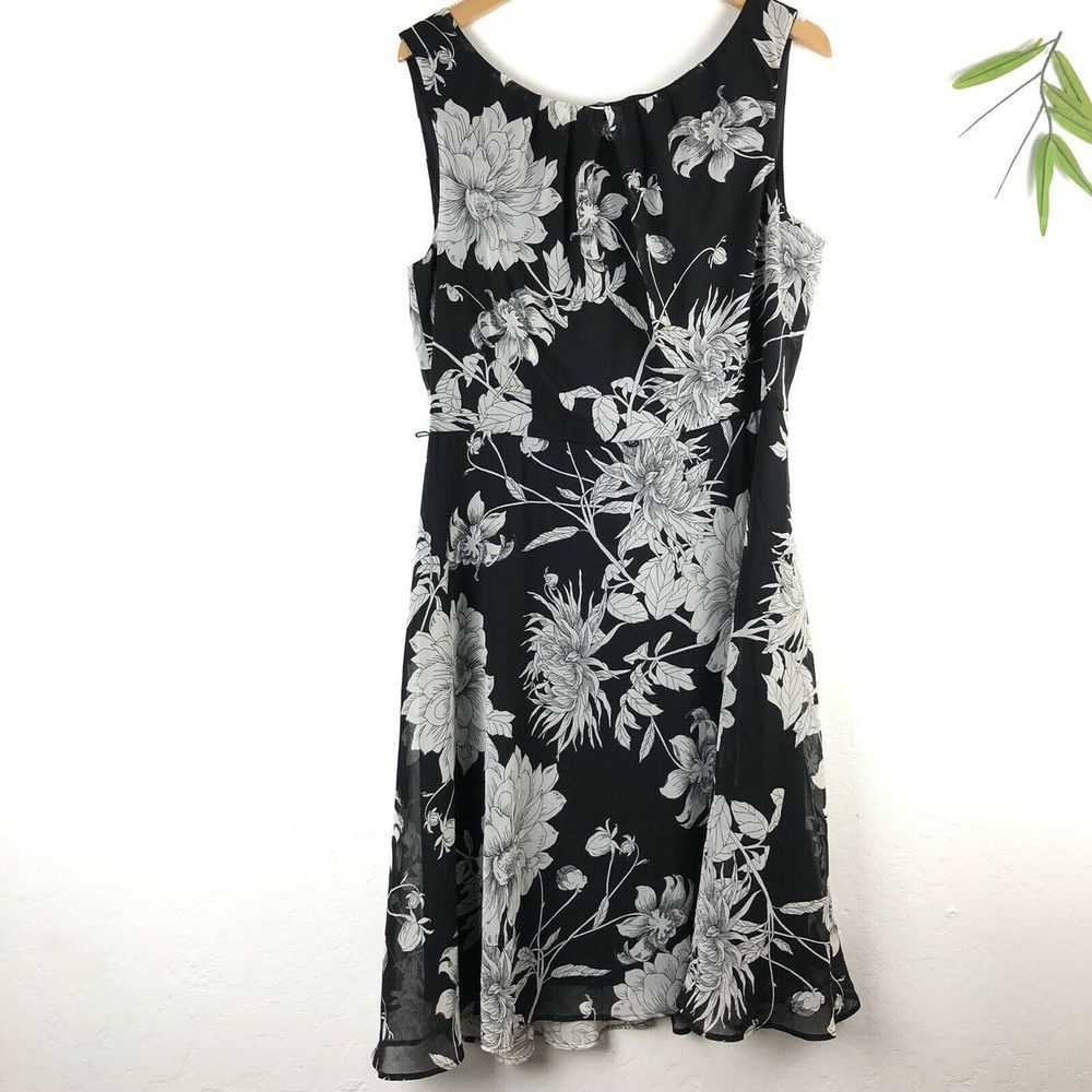 Connected Apparel Sleeveless Dress 12 Black